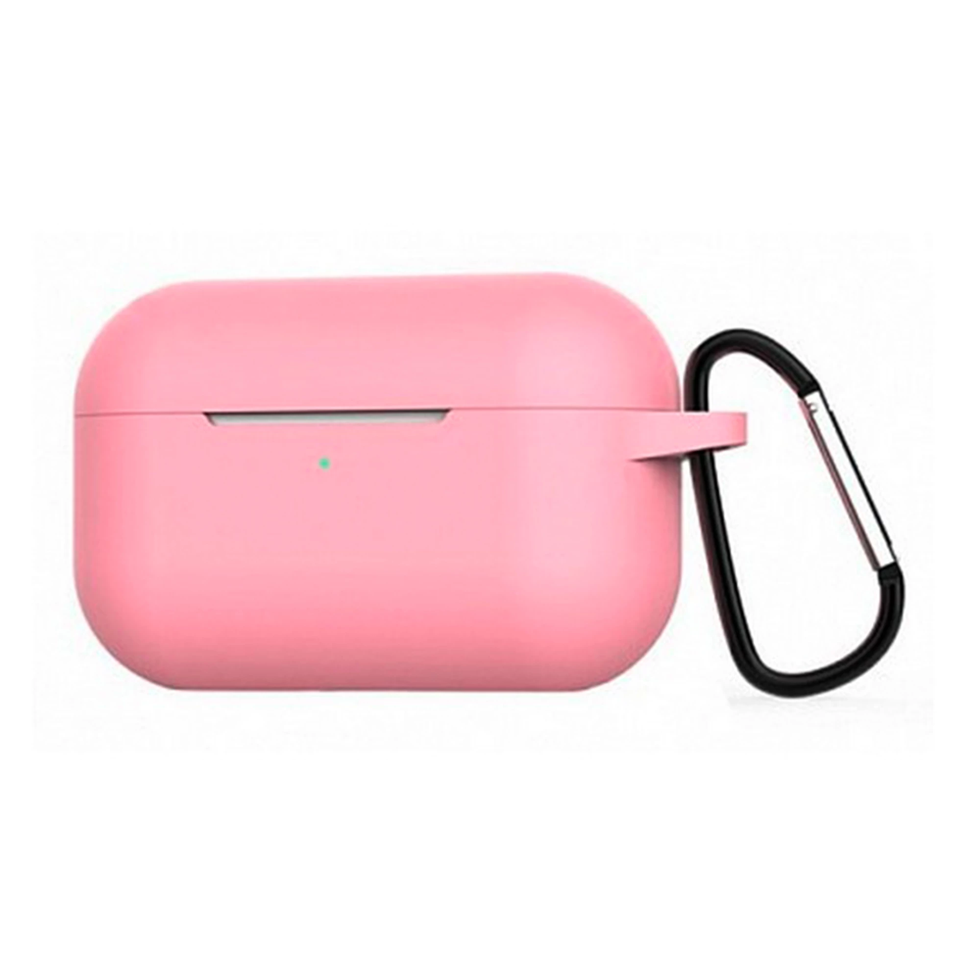 Blueo Liquid Silicone Case for Apple AirPods Pro with Carbine - Light Pink 
